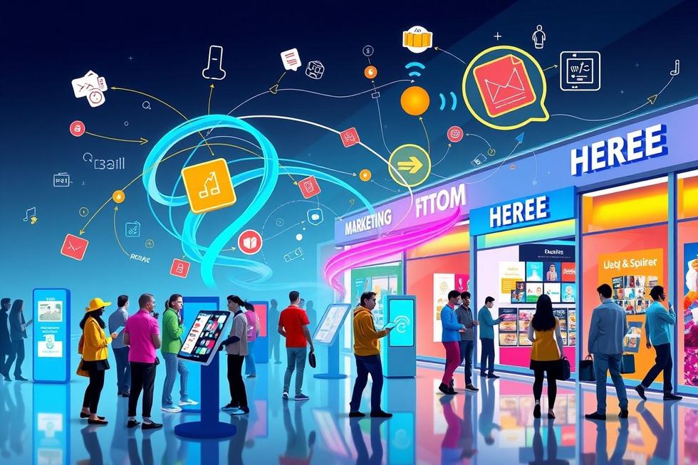 Representação do ecossistema de marketing para geração de leads no varejo e serviços