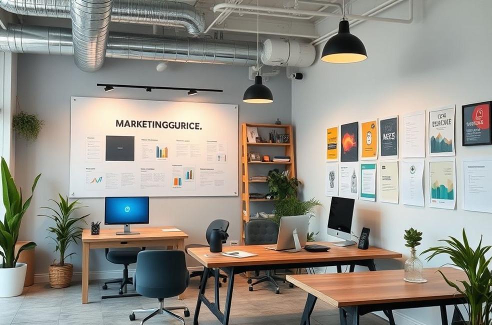 Espaço de trabalho criativo para empresas de Franca, focado em inovações de marketing digital.