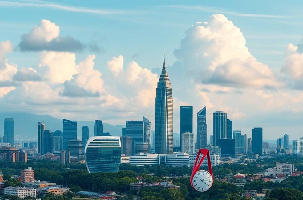 Vista de Presidente Prudente com elementos de marketing digital.