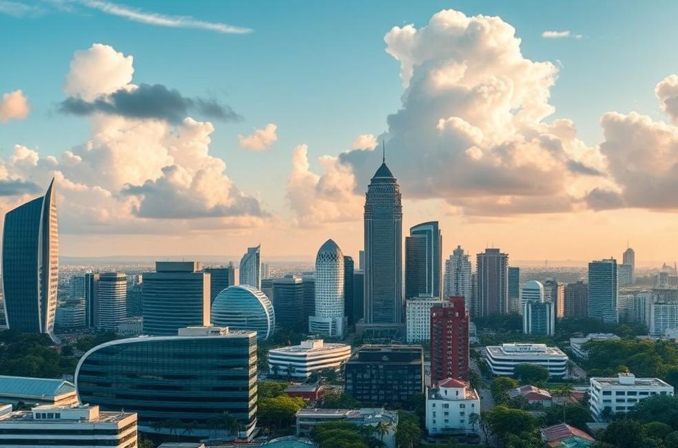 Panorama da cidade de Curitiba destacando arquitetura moderna e inovação.