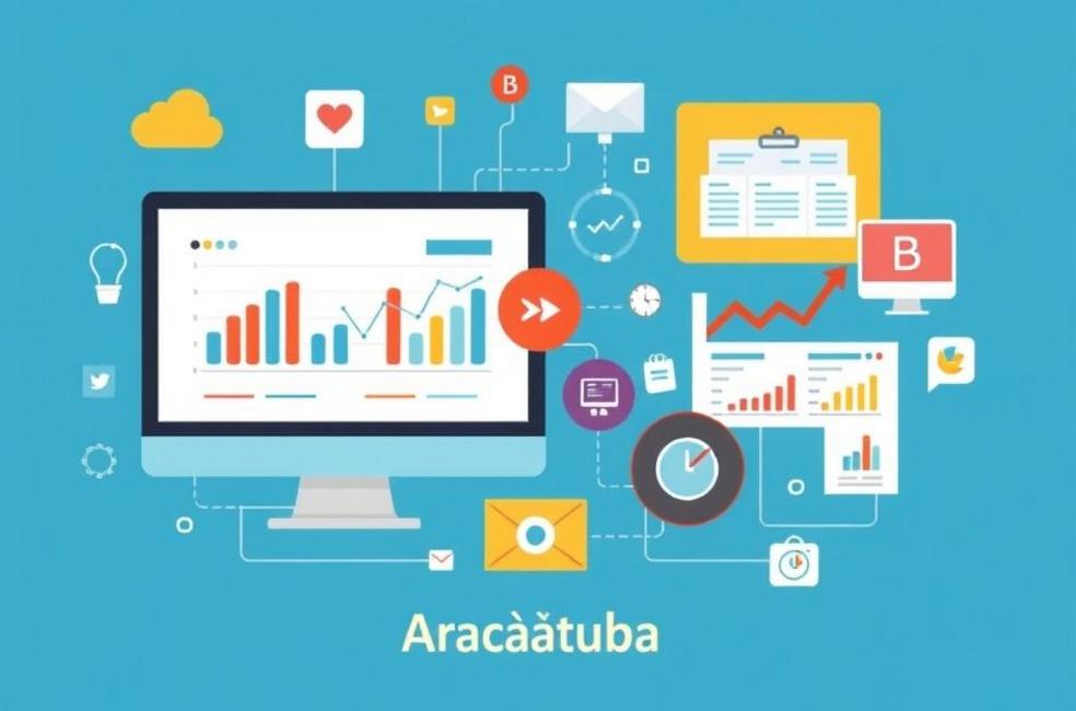 Gráfico ilustrativo de conceitos de marketing digital.