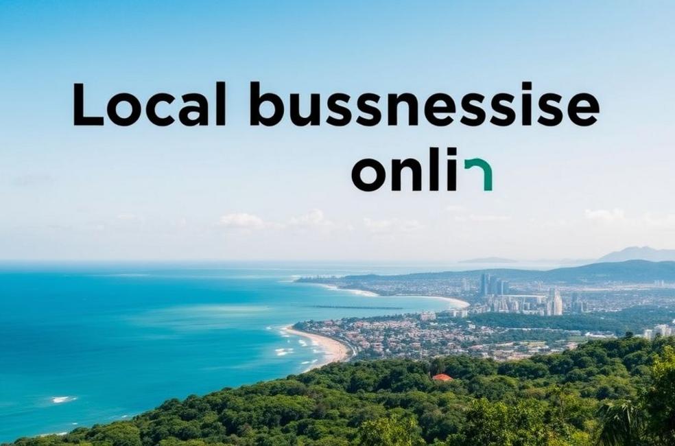 Vista da cidade de Florianópolis com foco em empresas locais