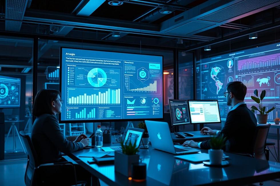 Imagem que representa as estratégias de marketing digital através da tecnologia de IA.