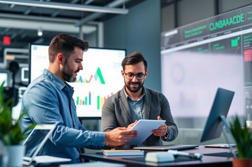 Análise e otimização de campanhas de publicidade digital no Google Ads.