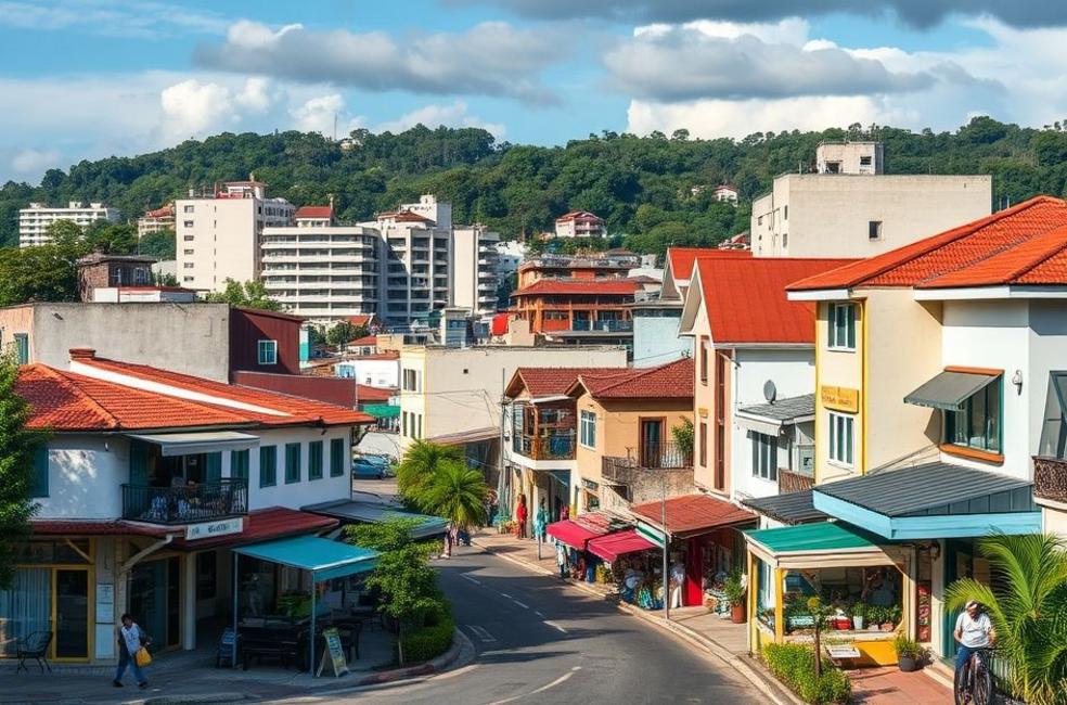 Vista moderna de Gramado, ilustrando o desenvolvimento digital.