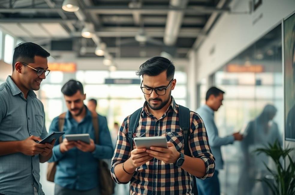 Empresários em São José dos Campos aplicando estratégias de marketing digital.