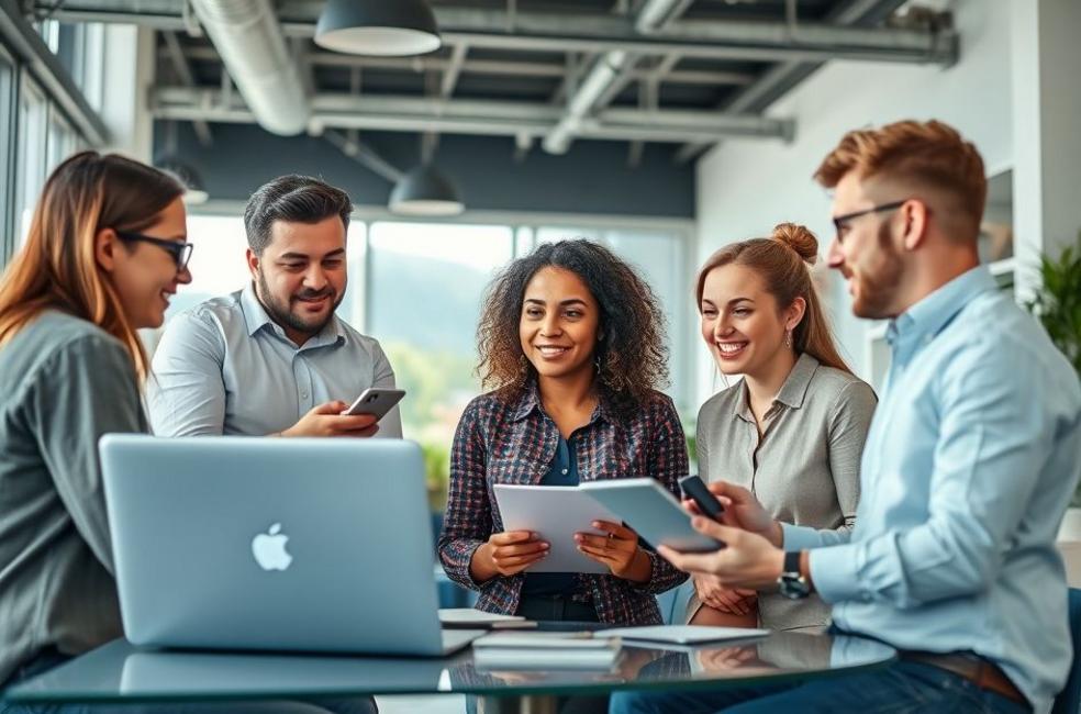 Um ambiente de negócios vibrante com empreendedores em Mogi das Cruzes.