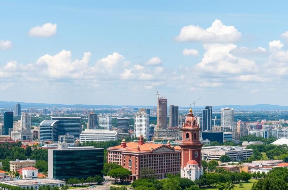Panorâmica de Pelotas mostrando a arquitetura e o ambiente empresarial.