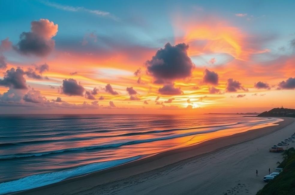 Vista da Praia Grande, simbolizando oportunidades de negócios.