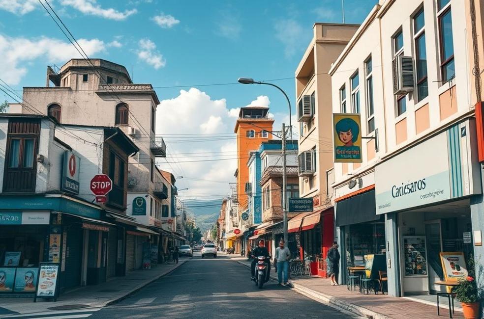 Cenário urbano de Rosário do Sul mostrando a importância da presença digital para empresas locais.