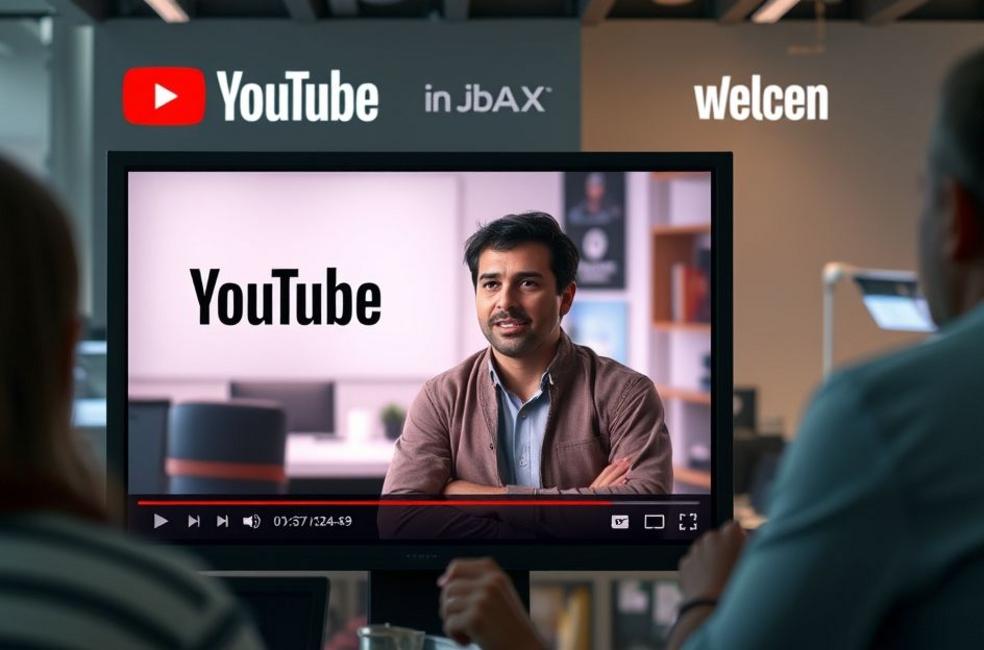 Imagem de uma campanha de anúncios do YouTube em destaque.