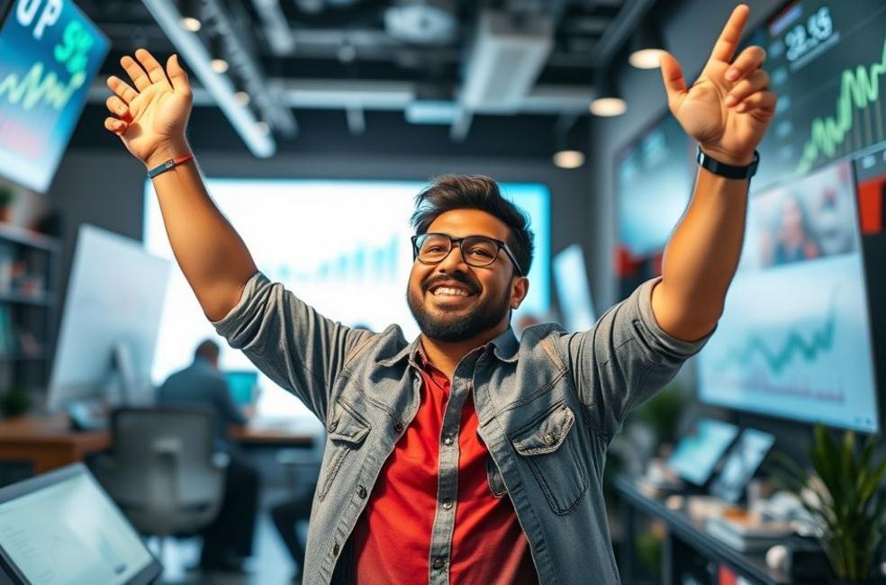 Cenas de sucesso de empresários usando o marketing digital em Contagem - MG.