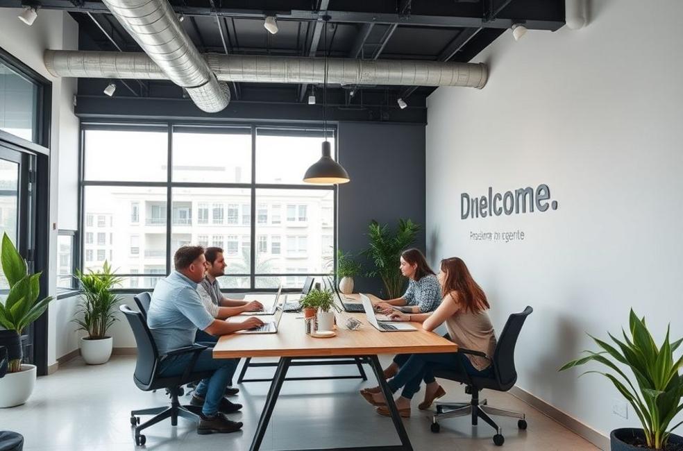 Escritório de uma agência de marketing digital
