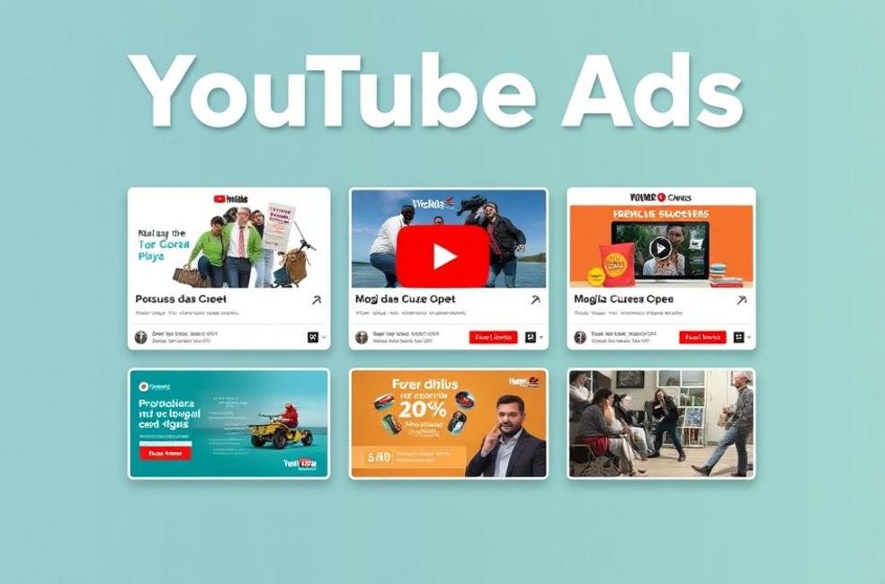 Banner criativo sobre campanhas de Youtube Ads.
