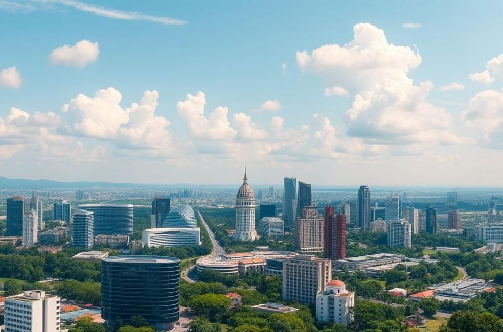 Visão panorâmica de Bauru simbolizando oportunidades em marketing digital.