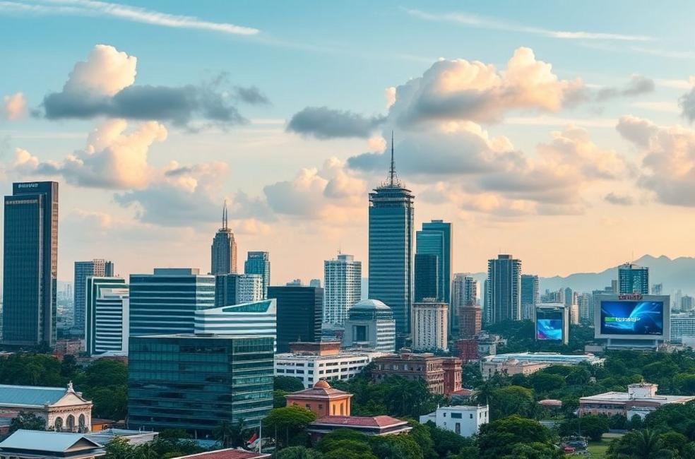 Cenário vibrante da cidade de Campinas refletindo a atuação em marketing digital.