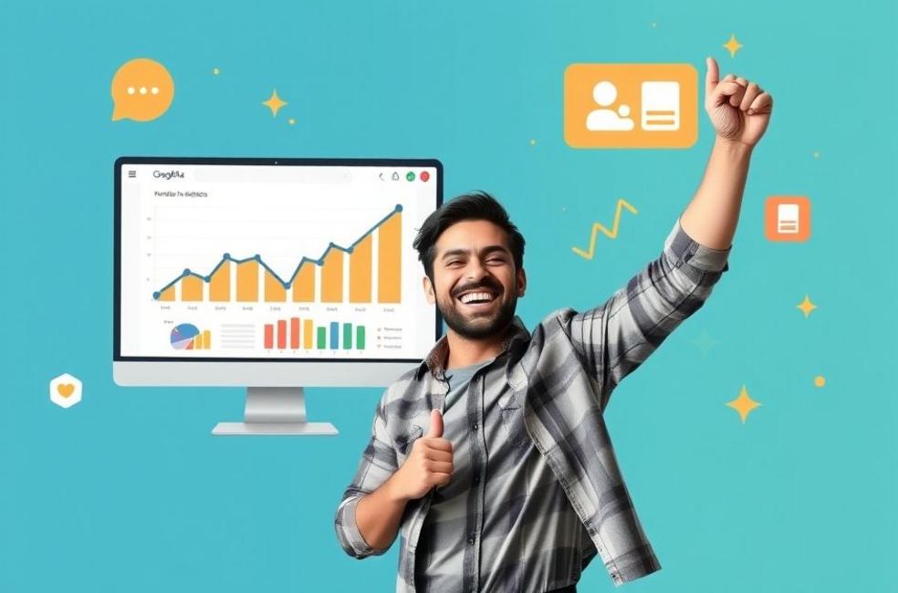Representação visual do sucesso em marketing digital com tráfego pago.