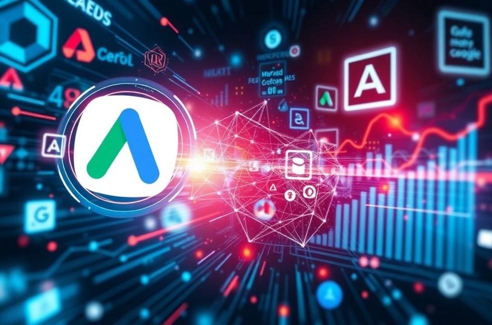 Imagem de marketing digital destacando estratégias de Google Ads.