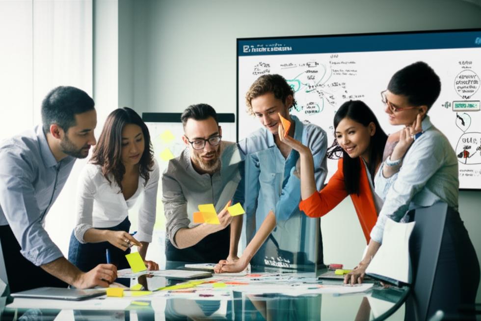 Agência de marketing digital em Taubaté trabalhando em equipe.