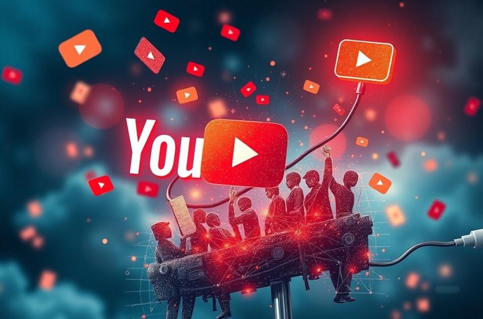 Imagem representativa de crescimento em marketing digital com ênfase em Youtube.