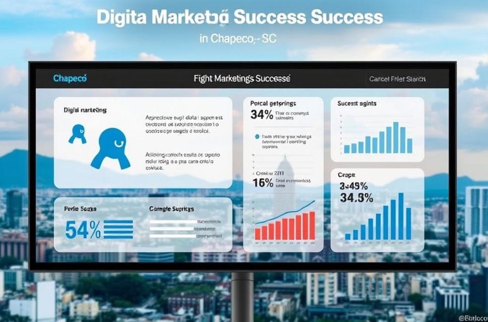 Representação visual do sucesso no marketing digital em Chapecó, SC.