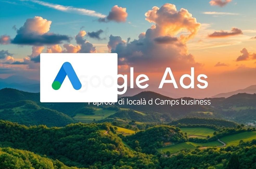 Campanha de Google Ads ilustrada digitalmente.
