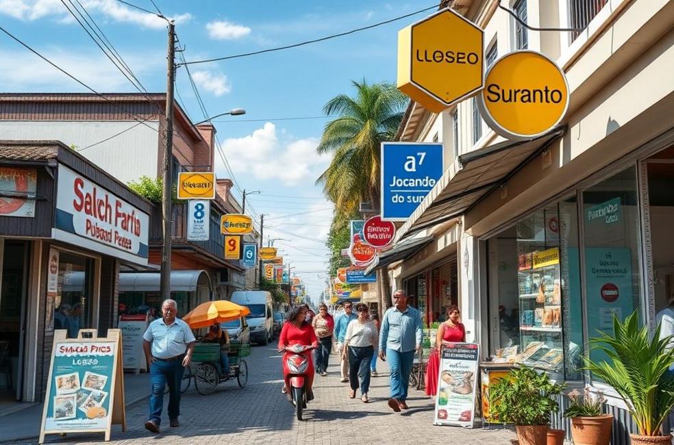 Cenário comercial em Jaraguá do Sul, simbolizando o sucesso em marketing digital.