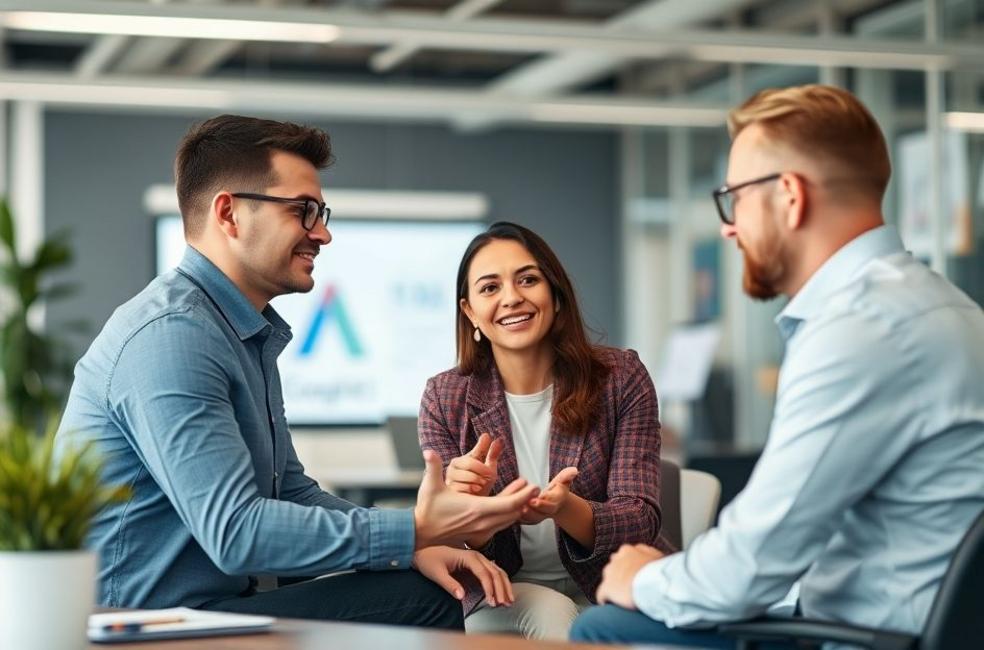 Consultoria de Google Ads entre profissional e cliente