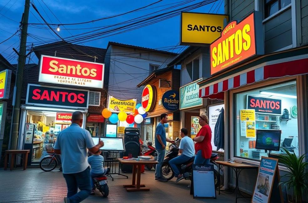 Negócios locais em Santos aproveitando o marketing digital.