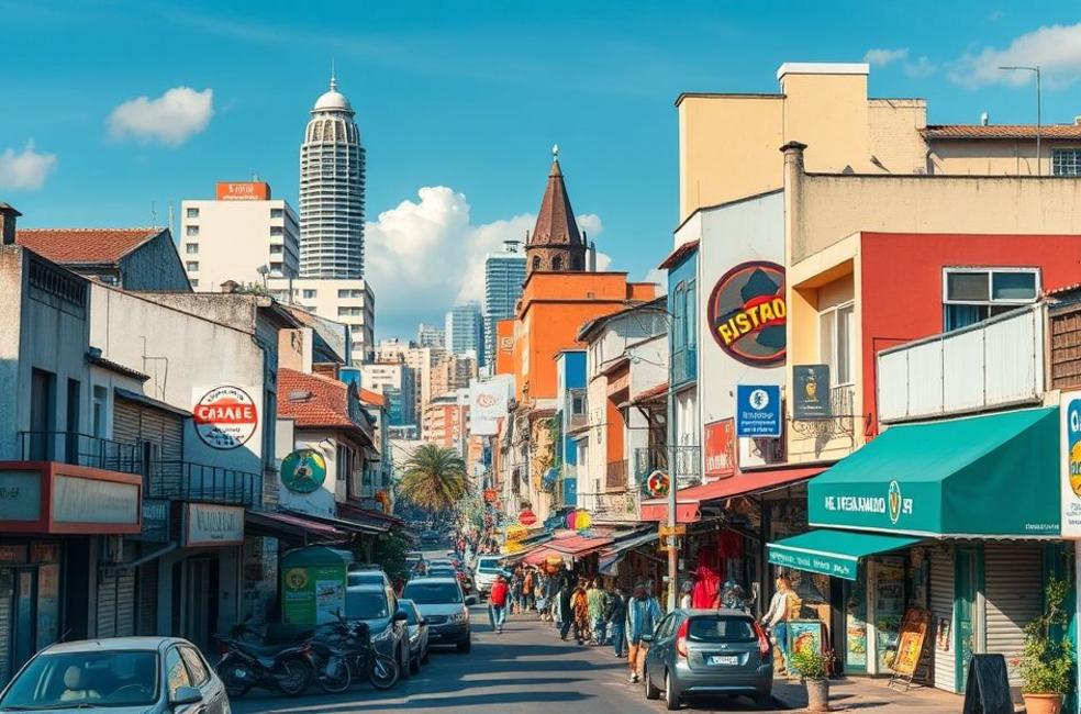 Vista panorâmica de São Sebastião, SP, refletindo a vitalidade das empresas locais.