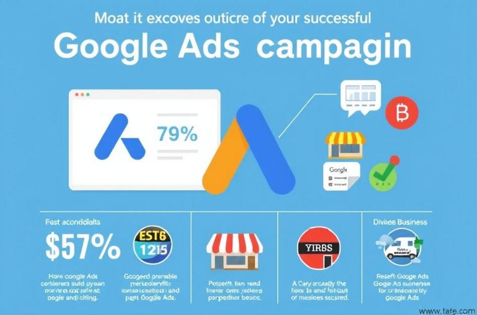 Visualização de dados de sucesso de campanhas de Google Ads.