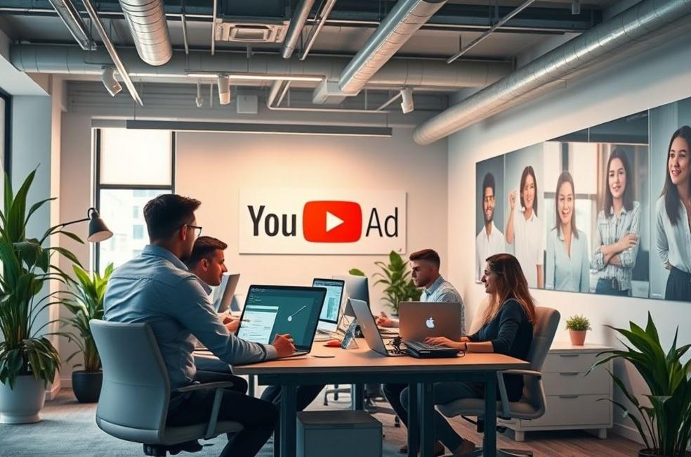 Ambiente de trabalho da agência de publicidade especializada em YouTube Ads.