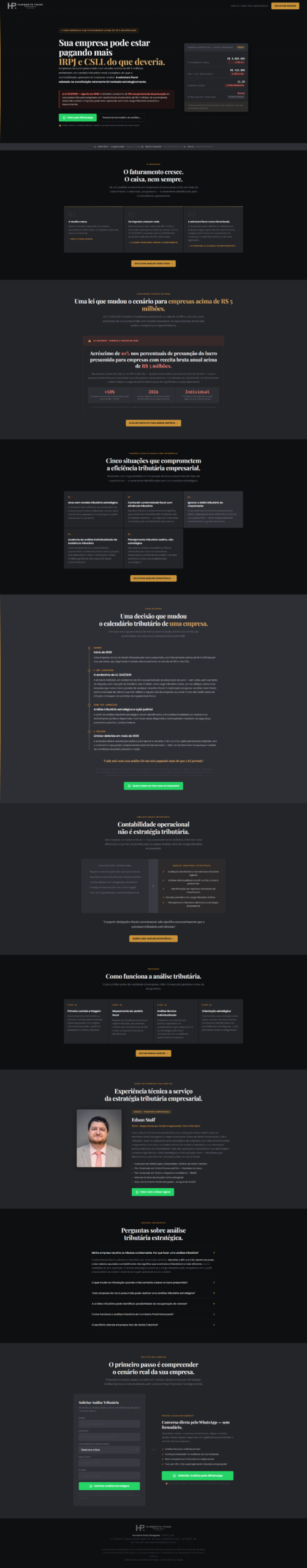Landing page Humberto Pradi Direito Tributário